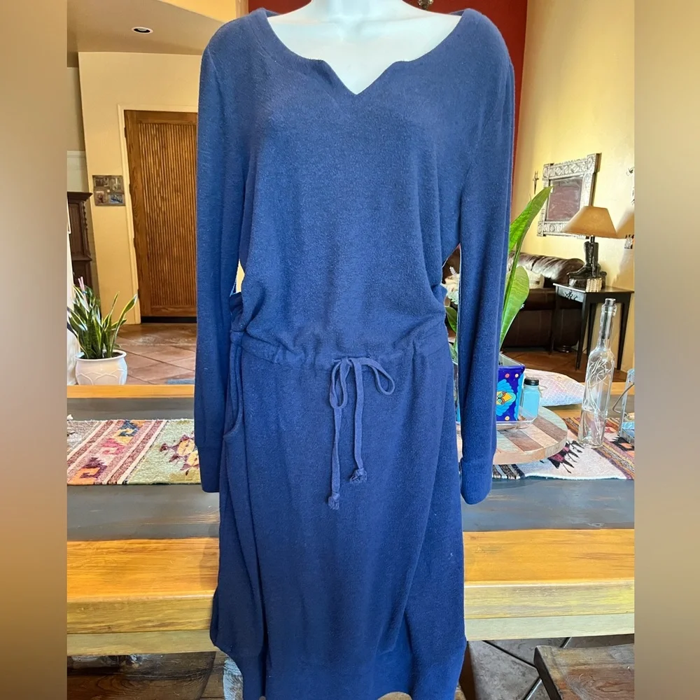 Soft surroundings fleece sweater dress - Picture 2 of 3